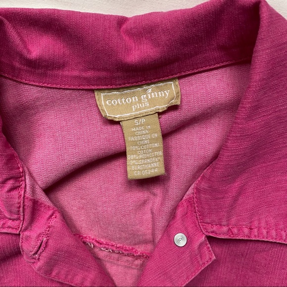 cotton ginny plus Jackets & Coats Bright Pink Denim Jacket